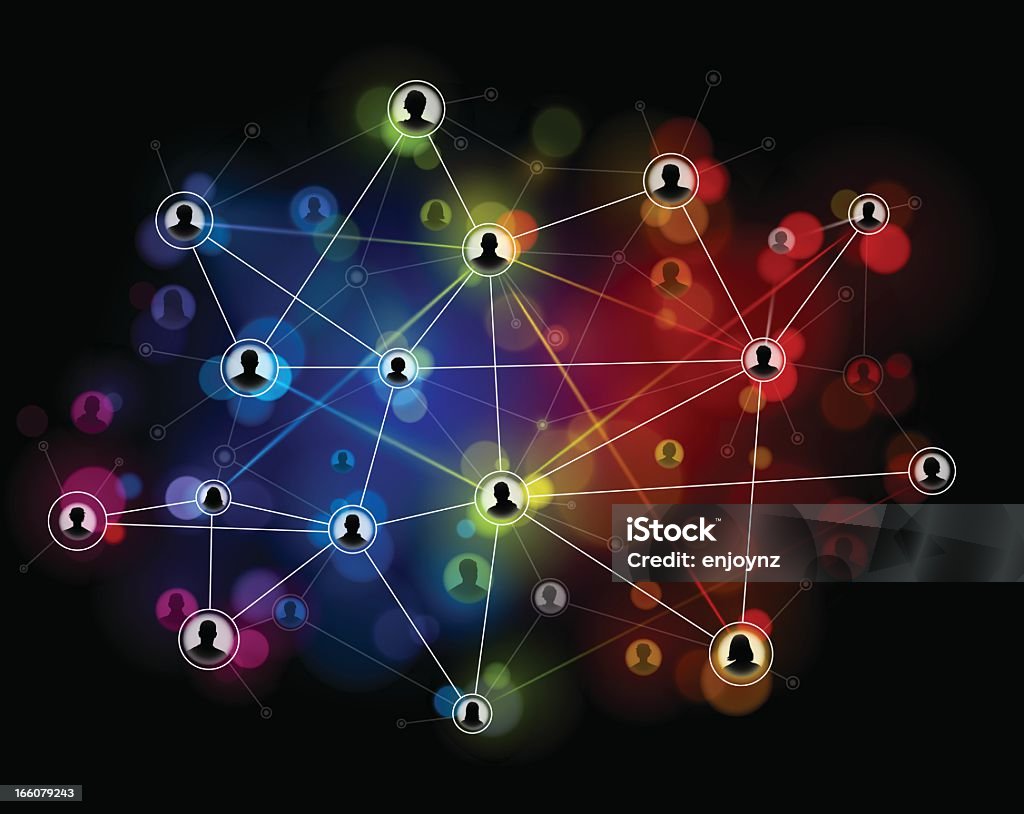 Fondo de tecnología de red - arte vectorial de Cliente libre de derechos