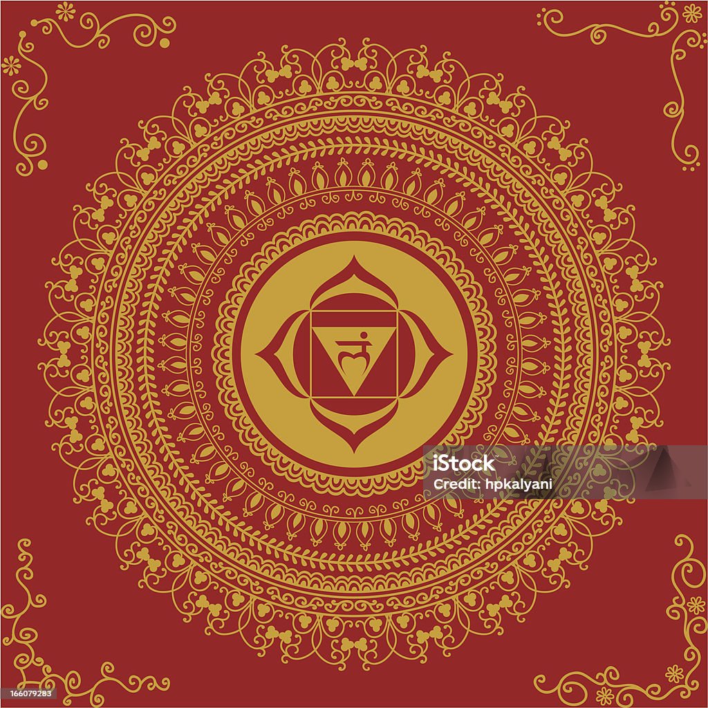 Golden Chakra un - clipart vectoriel de Mandala libre de droits