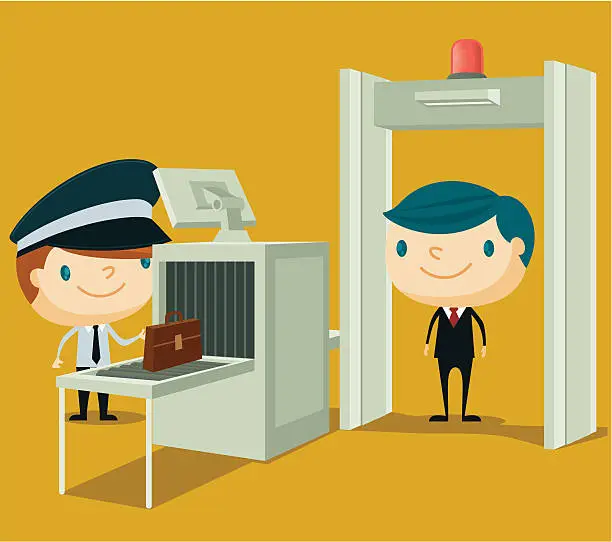 Vector illustration of Airport Security