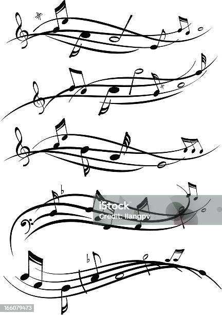 Notes De Musique Vecteurs libres de droits et plus d'images vectorielles de Arts Culture et Spectacles - Arts Culture et Spectacles, Circonvolution, Circuler