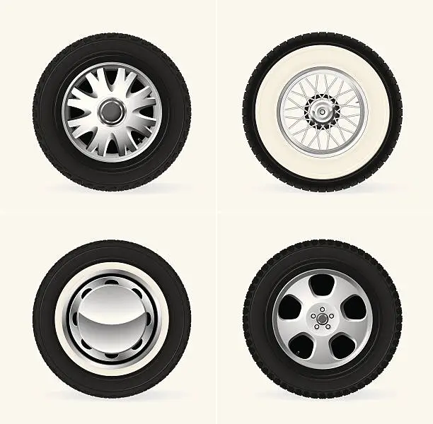 Vector illustration of Wheels