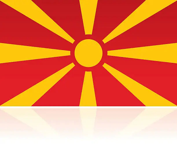Vector illustration of European Flag: Macedonia