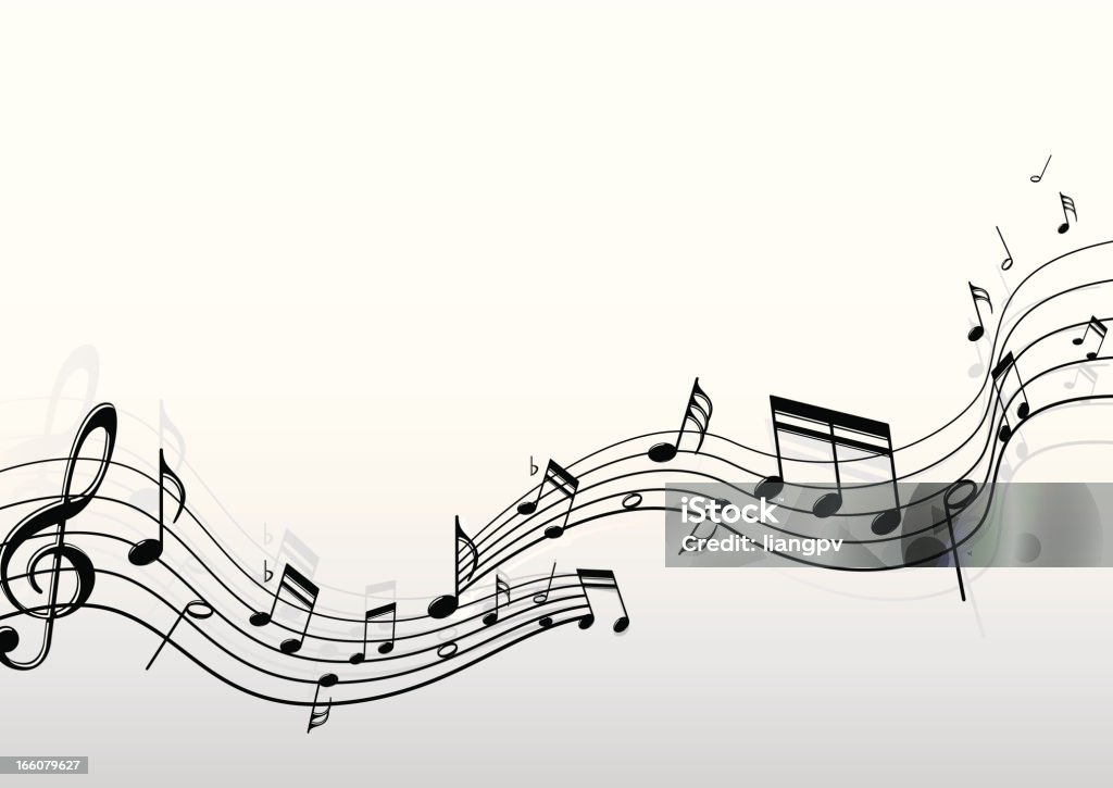 Notas musicales - arte vectorial de Nota musical libre de derechos