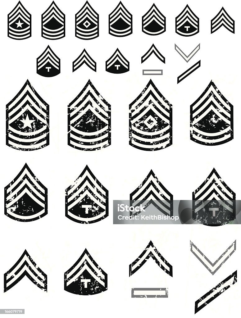 Nas Armia Enlistment symboli Plaster szeregach grupy - Grafika wektorowa royalty-free (Grafika wektorowa)