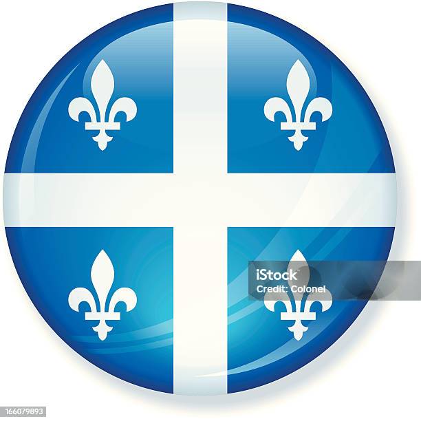 Québec Государственный Флаг На — стоковая векторная графика и другие изображения на тему Без людей - Без людей, Векторная графика, Государственный флаг