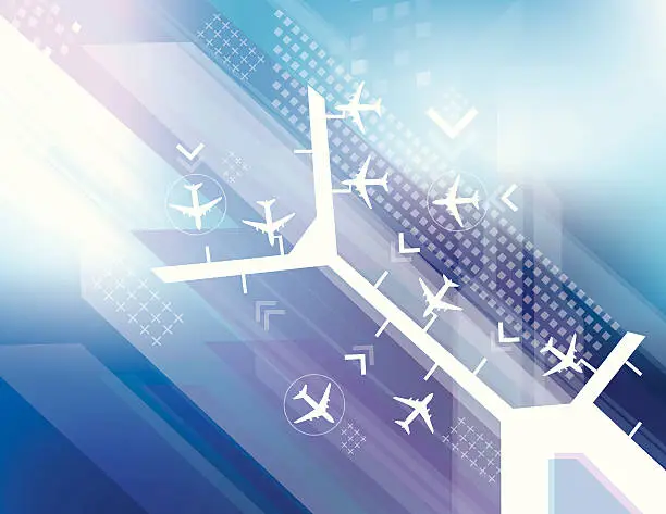 Vector illustration of Airport abstract