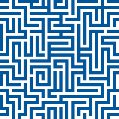 Seamless maze pattern. Zipped file contains AI8 .eps files of maze in red, green and black.