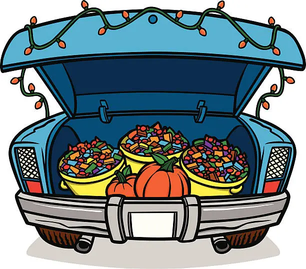 Vector illustration of Trunk Or Treat