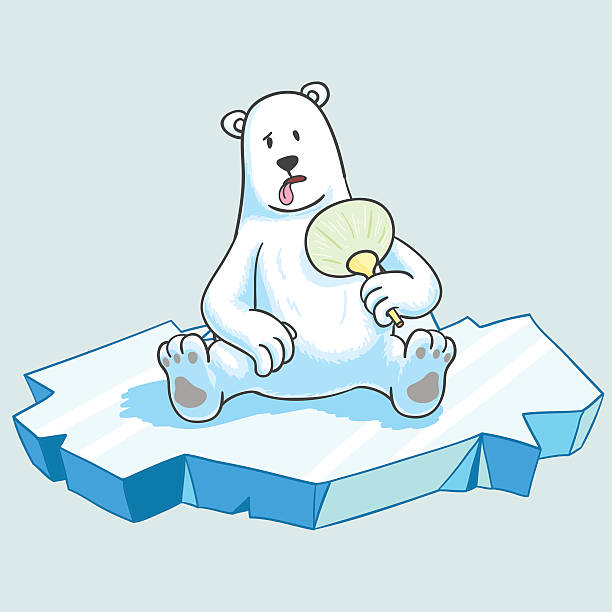 Polar Bear On Iceberg Stock Illustration - Download Image Now - Polar Bear,  Heat - Temperature, Animal - iStock