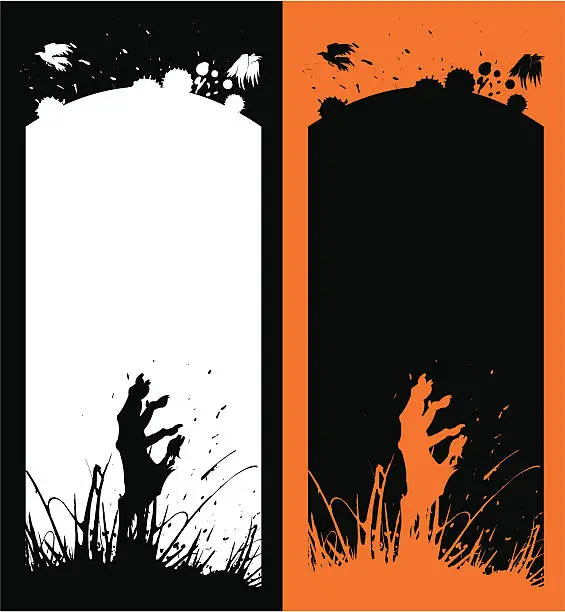 Vector illustration of Vertical halloween frame