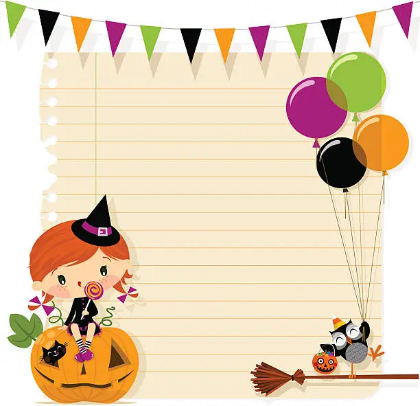 Vector illustration of Halloween card