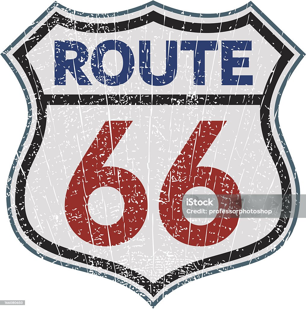 Route 66 の標識 - ルート66のロイヤリティフリーベクトルアート