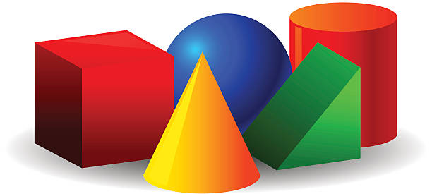 기하학적 형태를 - geometric shape pyramid shape three dimensional shape platonic solid stock illustrations