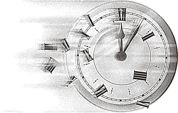 세월은 유수와 같다 - biological clock stock illustrations