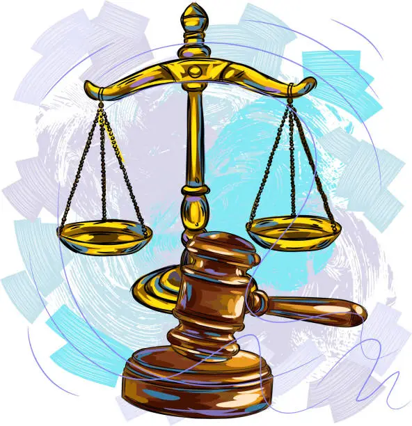 Vector illustration of Justice Background