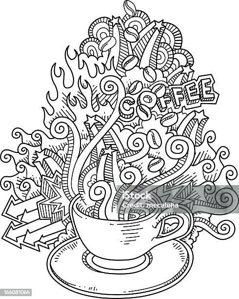 Kaffee Und Kritzeleien Stock Vektor Art und mehr Bilder von Kaffee - Getränk - Kaffee - Getränk, Heißgetränk-Gefäß, Kaffee