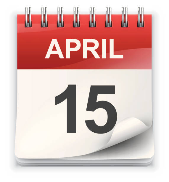 istock An icon of a calendar showing April 15  166081080
