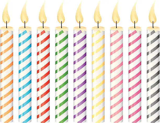 Vector illustration of Birthday Candles