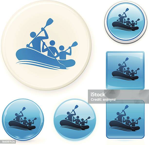 Rafting Icon Set Stock Illustration - Download Image Now - Inflatable Raft, River, White Water Rafting