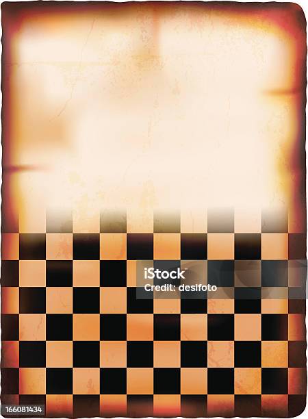 Vector Illustration Of Old Grunge Checkered Flag Paper Stock Illustration - Download Image Now