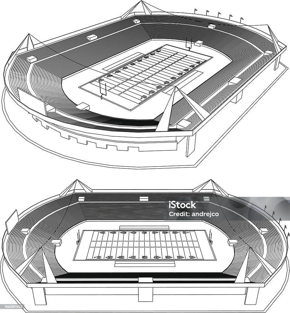 Football-Stadion - Lizenzfrei Stadion Vektorgrafik