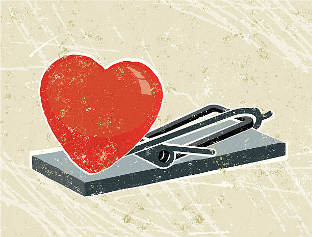 Heart And Mousetrap Stock Illustration - Download Image Now