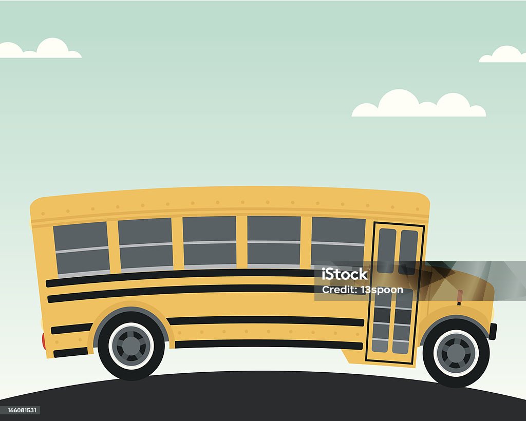 Jaune Schoolbus - clipart vectoriel de Bus scolaire libre de droits