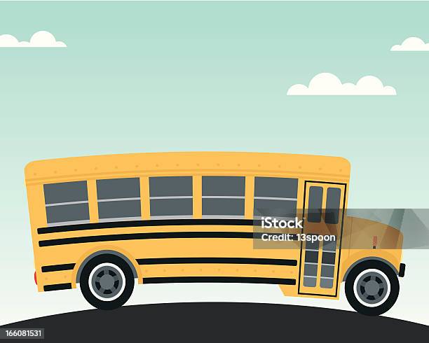 Jaune Schoolbus Vecteurs libres de droits et plus d'images vectorielles de Bus scolaire - Bus scolaire, Bus, Ciel