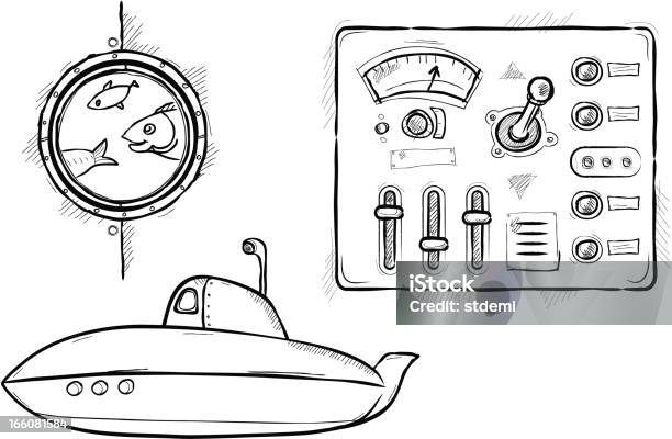 Submarine Stock Illustration - Download Image Now - Porthole, Control Panel, Doodle