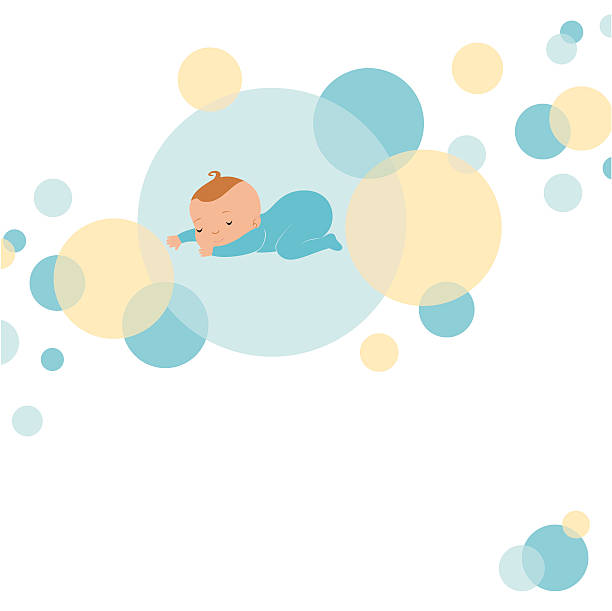 Bекторная иллюстрация Спящая мальчик-младенец design