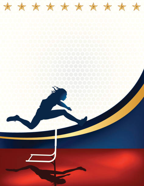 illustrations, cliparts, dessins animés et icônes de course d'obstacles-course, de répondre - athlete muscular build hurdle motivation