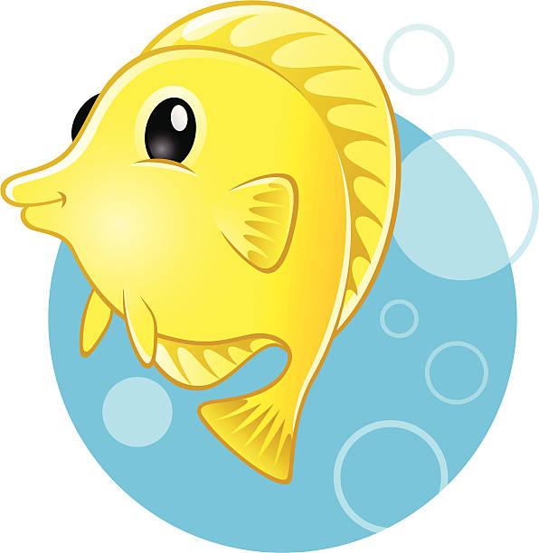 Bекторная иллюстрация Желтый Tang морской рыбы
