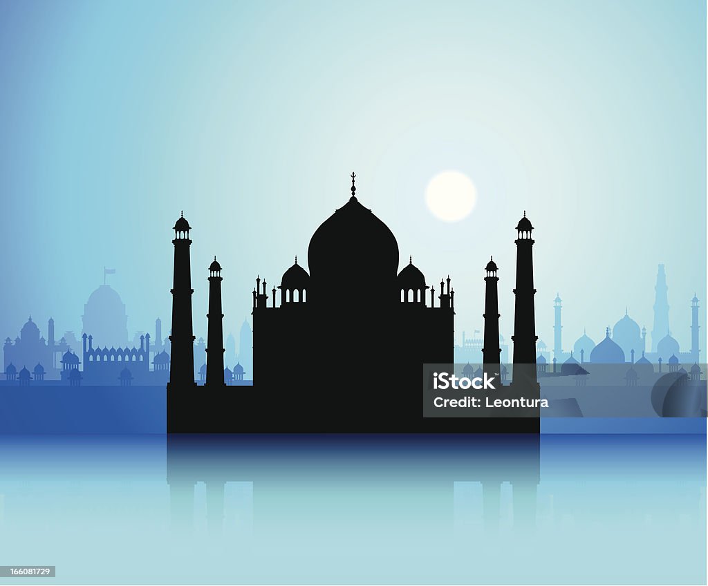 Taj Mahal y Delhi - arte vectorial de Agra libre de derechos