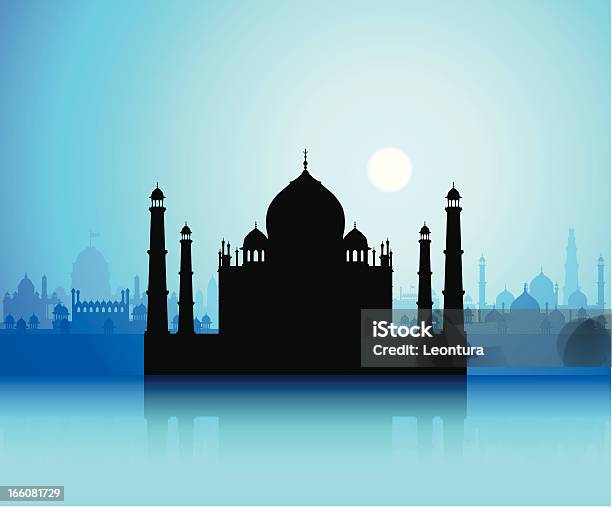Ilustración de Taj Mahal Y Delhi y más Vectores Libres de Derechos de Agra - Agra, Arquitectura, Arquitectura exterior