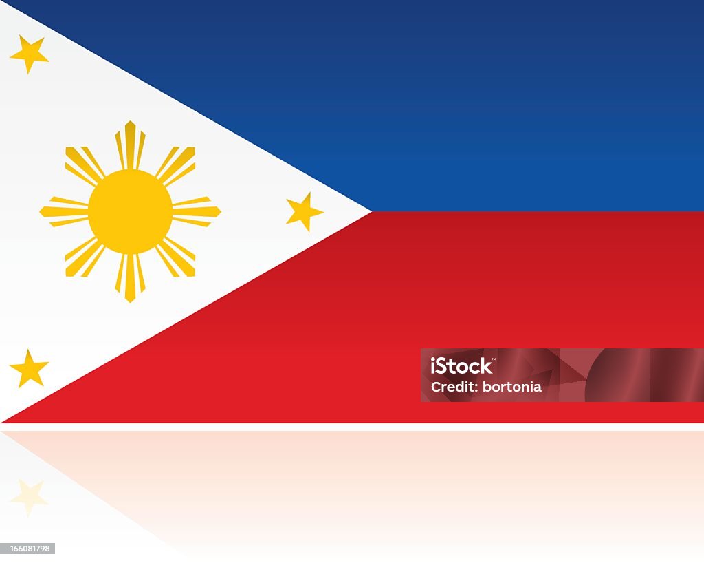 Südasiatische Flagge: Philippinen - Lizenzfrei Philippinen Vektorgrafik