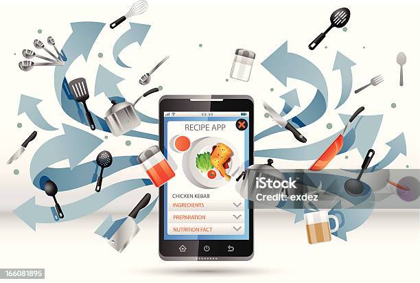 Recette App Sur Smartphone Vecteurs libres de droits et plus d'images vectorielles de Café - Boisson - Café - Boisson, Illustration, Art