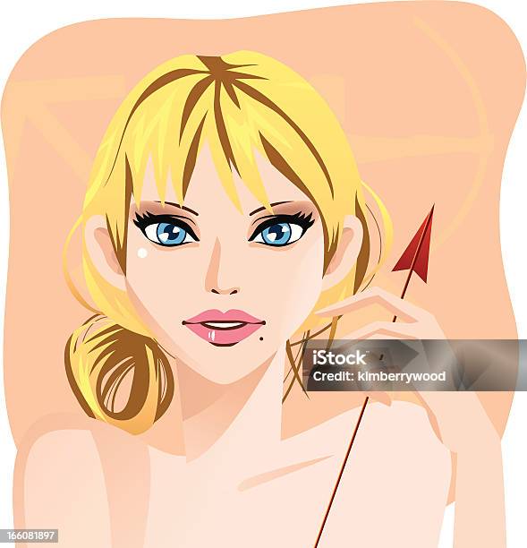 Sagittarius Girl Stock Illustration - Download Image Now - Astrology Sign, Sign, Women