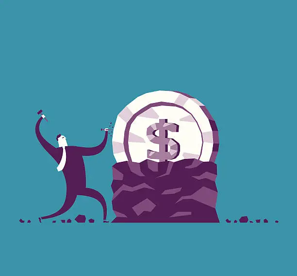 Vector illustration of Make money