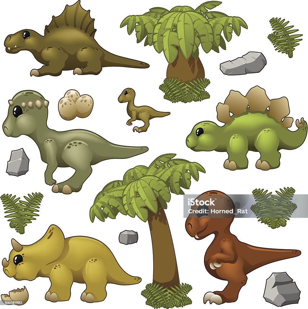 Dino-Kollektion - Lizenzfrei Dinosaurier Vektorgrafik