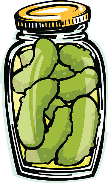 Cartoon Pickle Jar Stock Illustration - Download Image Now - Jar, Pickled,  Illustration - iStock