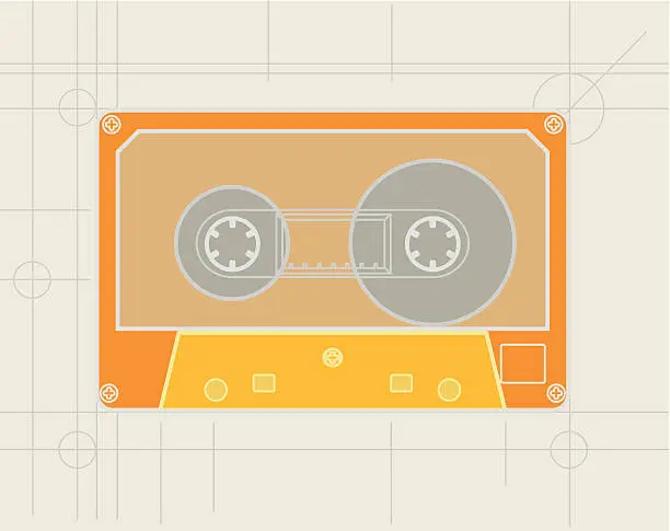 Vector illustration of Audio cassette