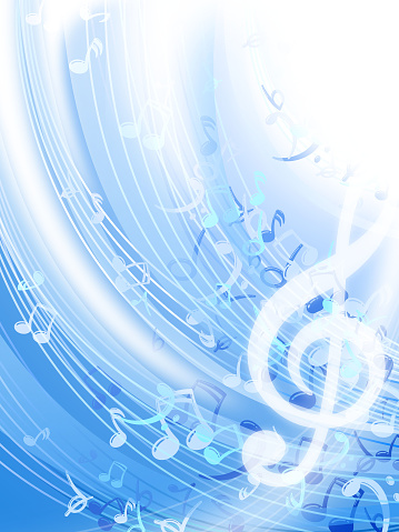 Musical note background, in 7 separate layers, it can be edited easily. 