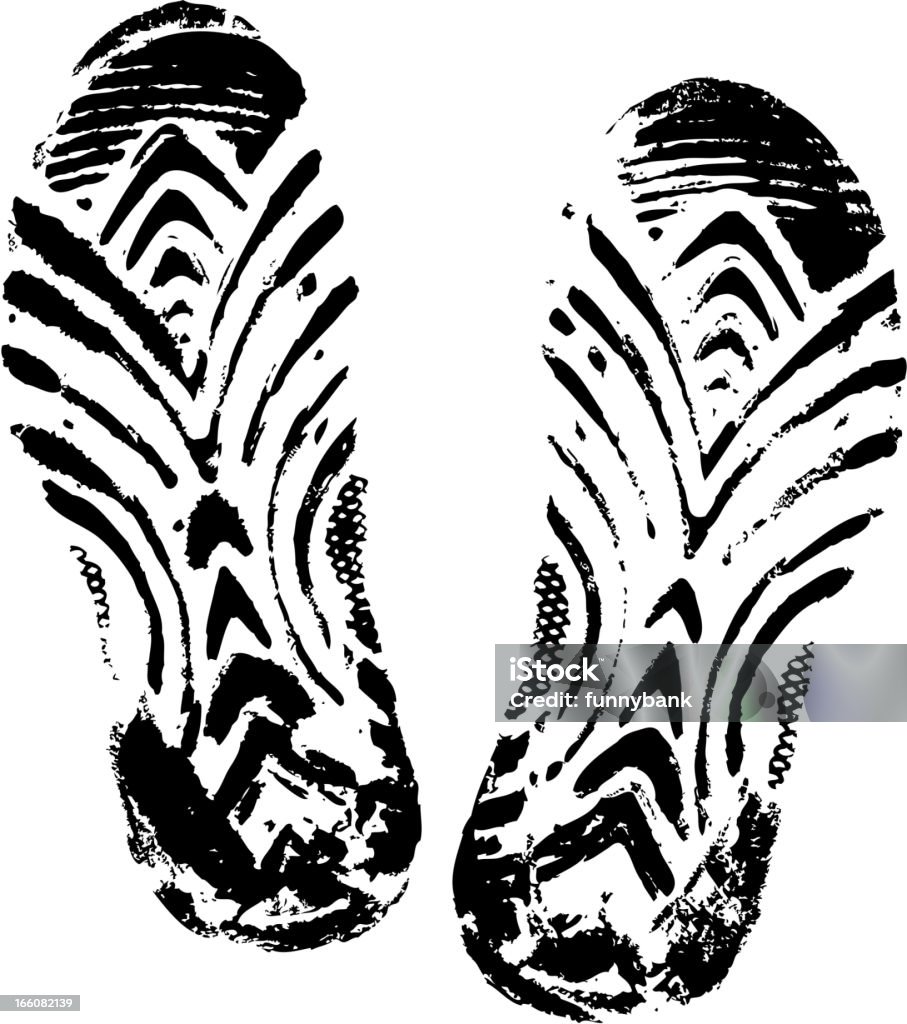 slipper-print - Lizenzfrei Fußabdruck Vektorgrafik
