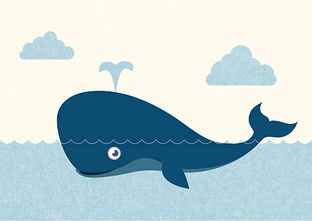 Vector illustration of Whale