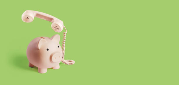 istock Piggy bank telephone: insurance and banking service concept 1660821858