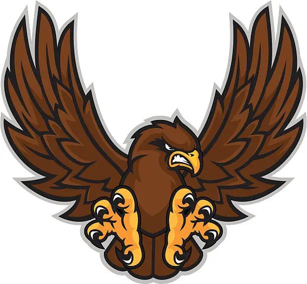 Vector illustration of Hawk Mascot