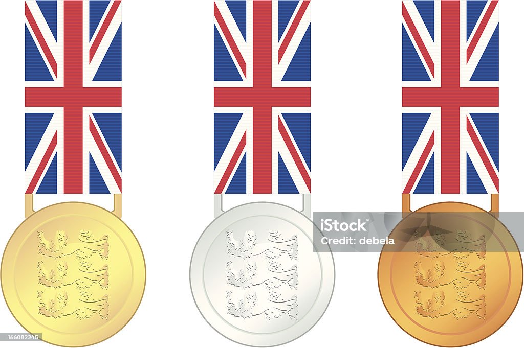 Igrzyska Olimpijskie złoto w Wielkiej Brytanii - Grafika wektorowa royalty-free (Anglia)