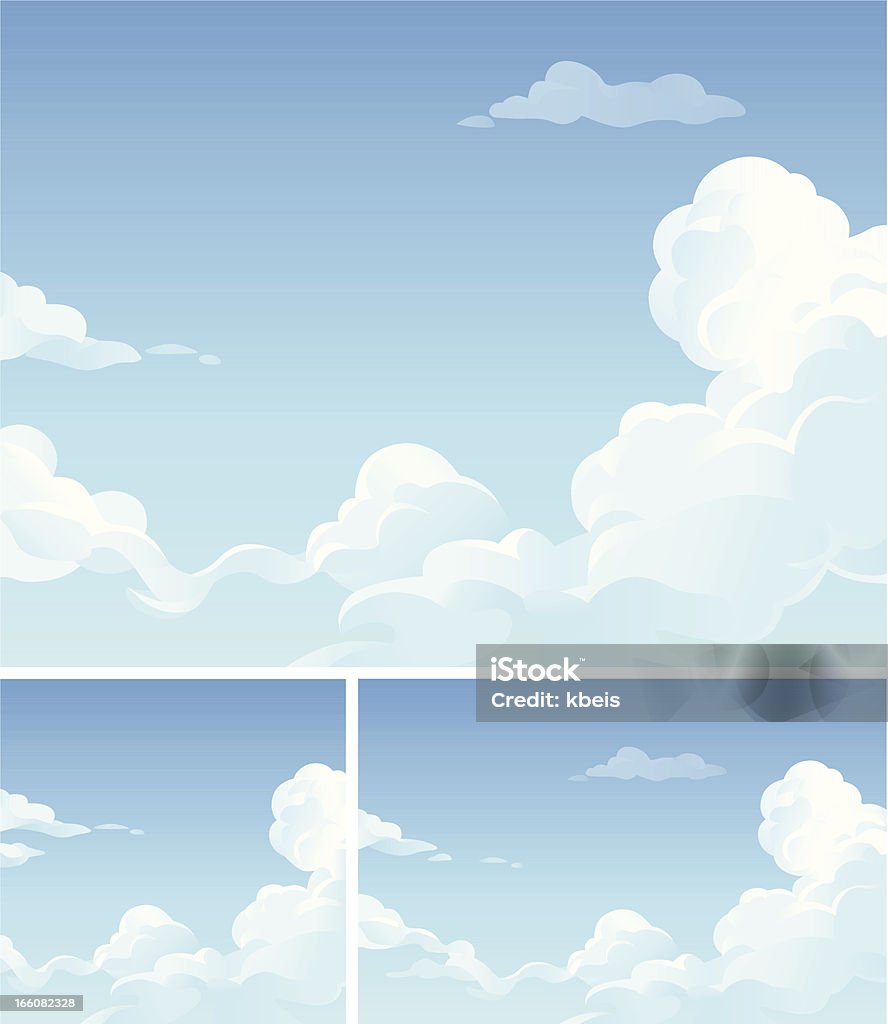 Paisaje con nubes - arte vectorial de Nube libre de derechos