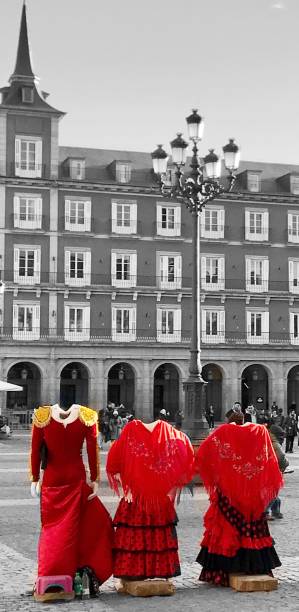 istock Black and color in Plaza Mayor Madrid 1660823945