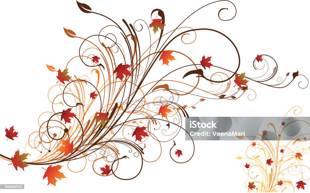 Fall Color Swirls Autumn Swirls Stock Illustration - Download Image Now - Autumn, Autumn ...